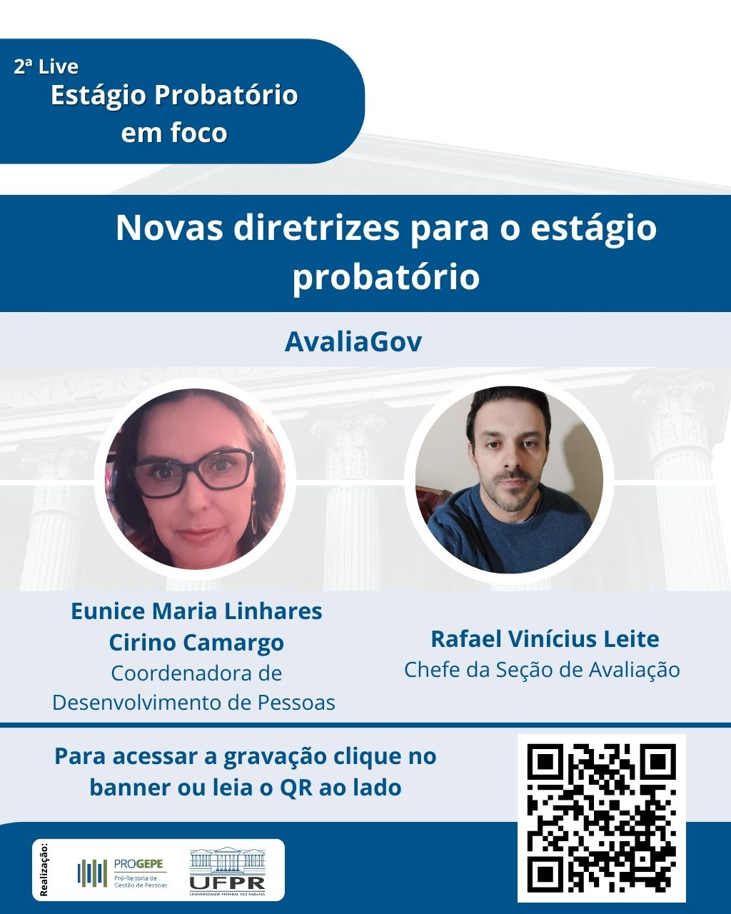 Segunda live da ação de capacitação “Estágio Probatório em foco”