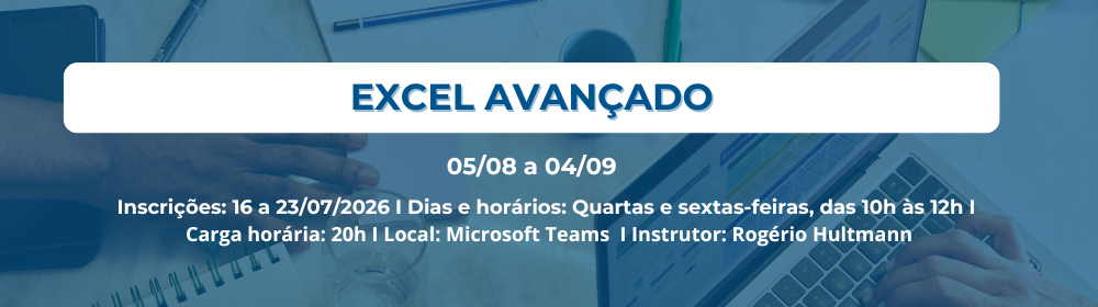 Oferta do curso de capacitação “Excel Avançado”