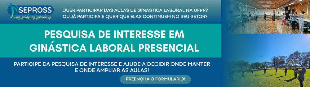 Aulas de Ginástica Laboral na UFPR